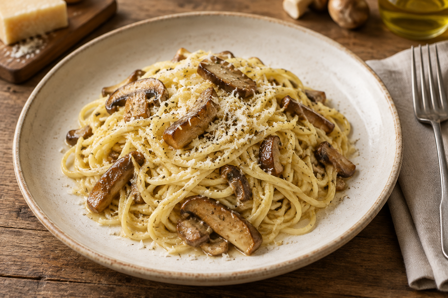 Porcini Risotto-style Tagliolini