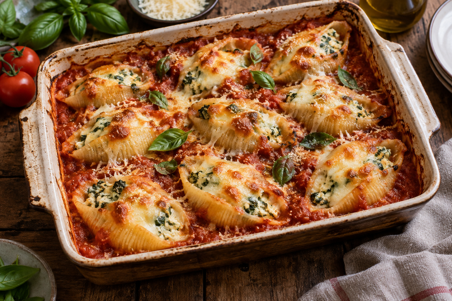 Stuffed Conchiglioni al Forno